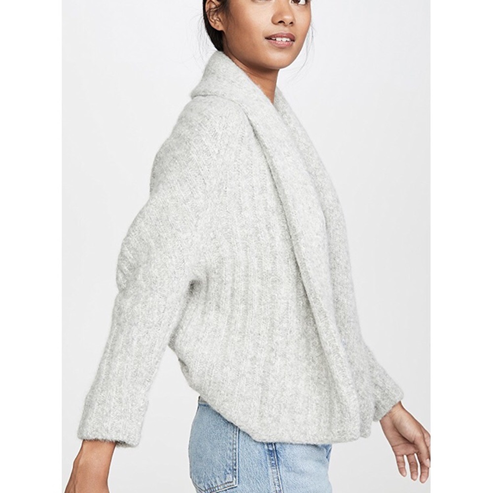 Vince Textured Alpaca Shawl Cardigan - Small
